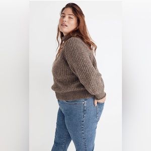 Madewell by J Crew Plus Mock Turtleneck Sweater. Taupe. 2x. NWT.